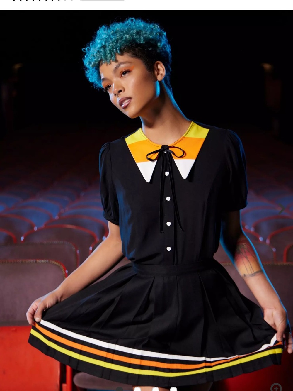 Hot Topic candy corn blouse